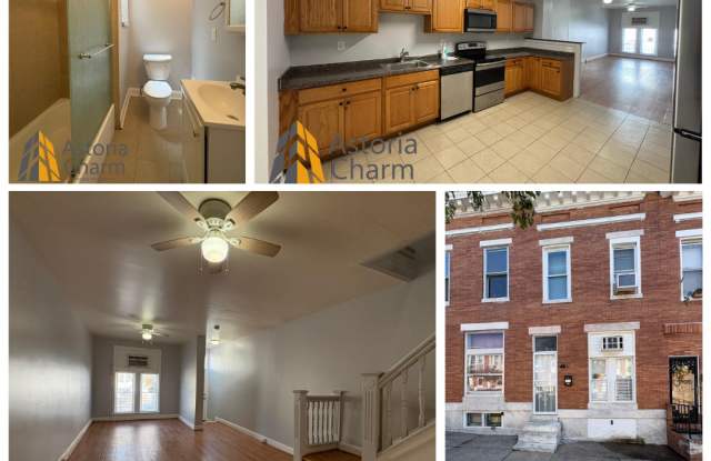 Bright 3 Bedroom Home with Private Basement, Hardwood Floors, and Stainless Steel Kitchen - 2907 McElderry Street, Baltimore, MD 21205