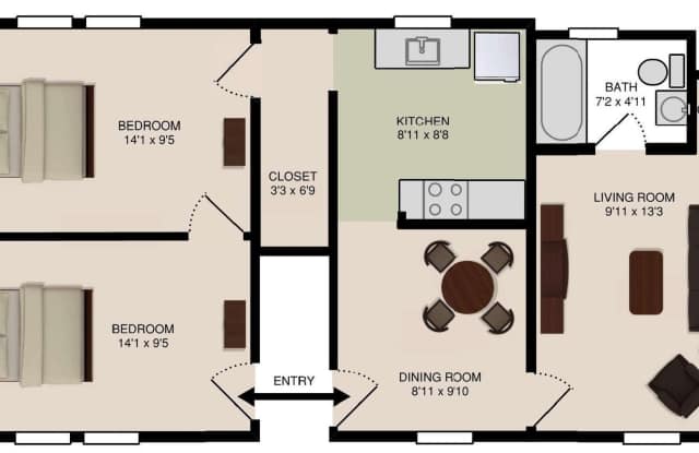 Two bedroom apartment near engineering and science buildings, 4 blocks from campus photos photos