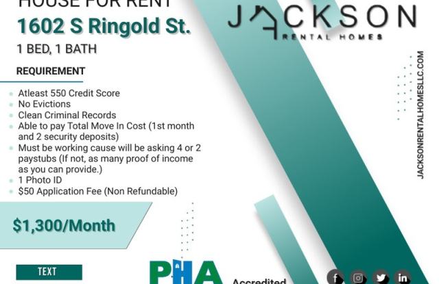 1602 South Ringgold Street - 1 - 1602 South Ringgold Street, Philadelphia, PA 19145