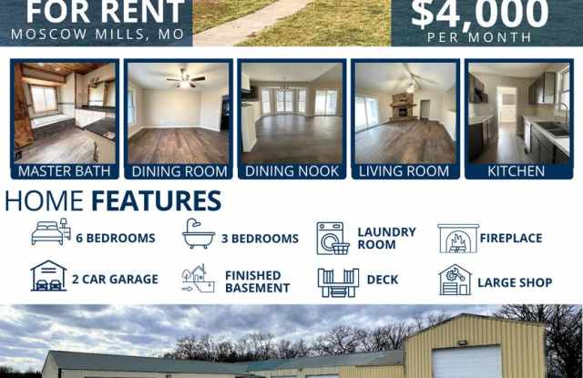 FOR RENT! 6 Bedroom 3 Bathroom in Moscow Mills, MO! photos photos