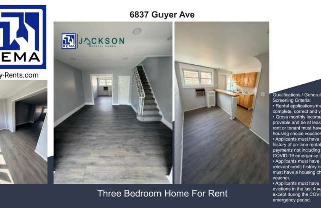 6837 Guyer Ave, 3 bedrooms, 1 bathroom House for $1,500/ Month Gallery 1