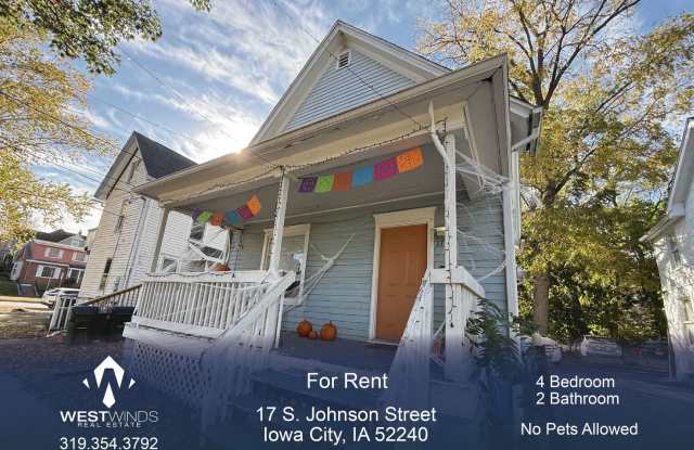 $2,800 | 4 Bedroom, 2 Bathroom House | NO PETS | Available for August 1st, 2026 Move In! - 17 South Johnson Street, Iowa City, IA 52240