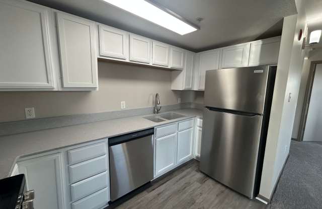 Solid surface countertops, stainless steel upgrades. Downtown living at its finest. Indoor parking garage, Dog park. photos photos