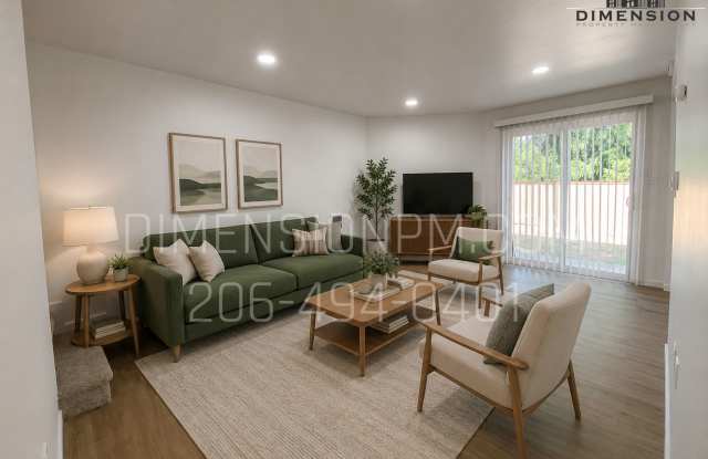 Nice, refreshed duplex with fireplace and W&D hook ups in Edgewood! Available NOW! Gallery 1