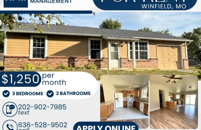 3 Bed 2 Bath House For Rent in Winfield, MO - 33 Sequoia Ridge Drive, Lincoln County, MO 63389