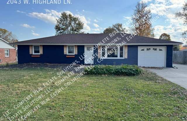 Now showing this 3BR, 2BA home located at 2043 W. Highland Ln. Columbus, IN - 2043 West Highland Lane, Bartholomew County, IN 47201