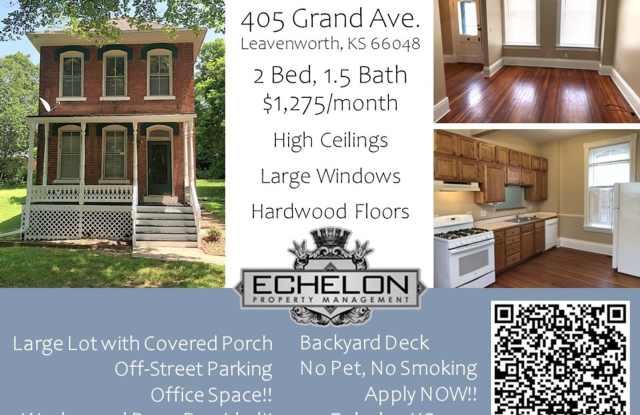 Historic Brick Home, 2 Bed, 1.5 Bath - 405 Grand Avenue, Leavenworth, KS 66048