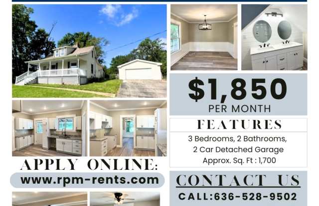 3 BR 2 BA Ranch in Troy, MO - 495 Perkins Boulevard, Troy, MO 63379