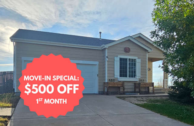 MOVE IN SPECIAL: $500 OFF FIRST MONTH'S RENT | $2700 | 4BR/3BA | Pet Friendly House with a Bonus Room in Peyton CO - 7679 Tompkins Road, El Paso County, CO 80831