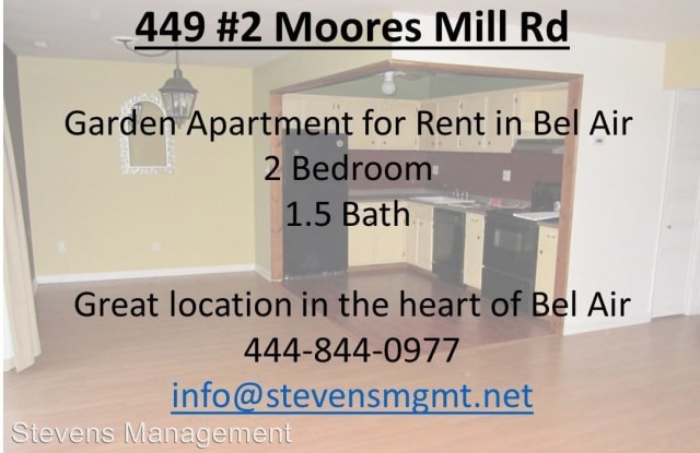 449 Moores Mill Rd #2 - 449 Moores Mill Road, Bel Air, MD 21014