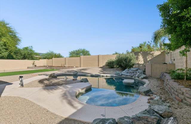 Completely updated with a POOL spacious Tatum Ridge home with 4 Bedrooms, 3 bathroom plus an office, 3 car garage, Huge Yard with Salt Water pool and all Appliances!! Available NOW!! Gallery 1