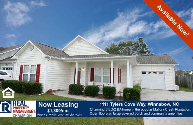 Charming 3 BD/2 BA Home w/Split Bedroom Layout and Attached Garage - 111 Tylers Cove Way, Leland, NC 28479 Charming 3 BD/2 BA Home w/Split Bedroom Layout and Attached Garage - 111 Tylers Cove Way, Leland, NC 28479