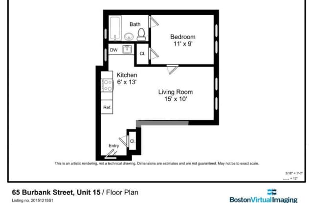 Nice 1 bed in Fenway - 65 Burbank Street, Boston, MA 02115