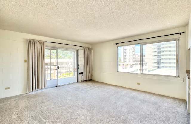 SPACIOUS STUDIO w/ LANAI & Washer/Dryer INSIDE unit - AVAILABLE NOW in MAKIKI - Conveniently Located! photos photos