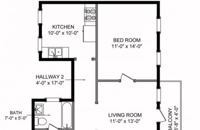 Huge 1 Bed w/ Balcony - On the Green Line Gallery 4