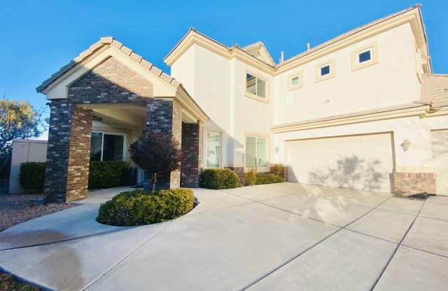 Beautiful 2 Story home in Queensridge guard gated community with spacious 5 bedrooms & 4 bathrooms. Luxury features and High Ceilings, 3 car garage, Private Backyard and great natural lighting. Guard gated, zoned for Pal Verde High School. Gallery 4