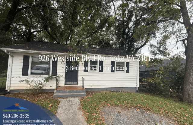 926 Westside Blvd 3 Bedroom|1 Bathroom $1125 Gallery 1