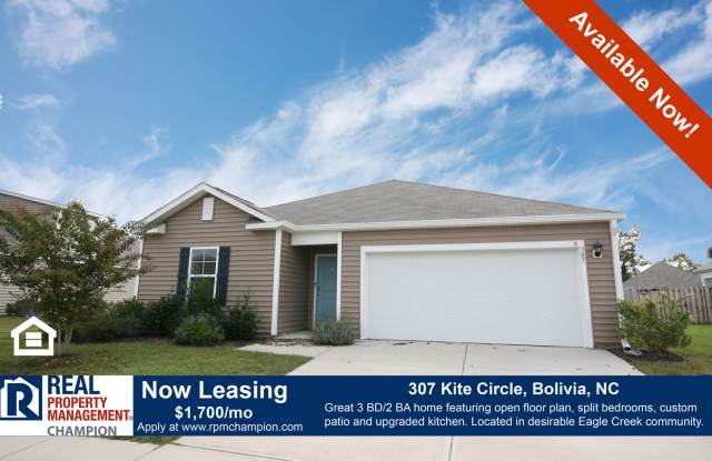 Like-New 3 BD/2 BA Home with Open Floor Plan - 307 Kite Circle Northeast, Brunswick County, NC 28422