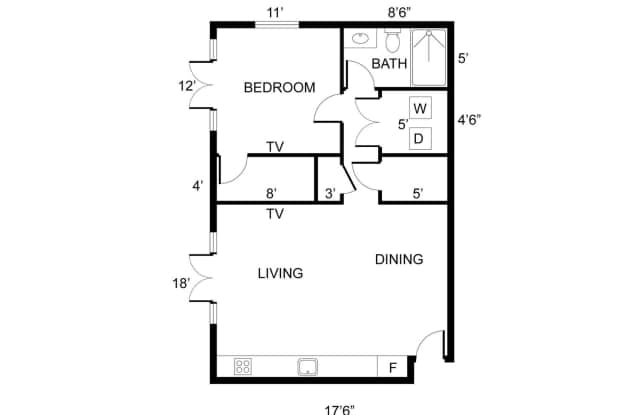 Recently Remodeled 1-Bedroom, 1-Bathroom Unit Gallery 3