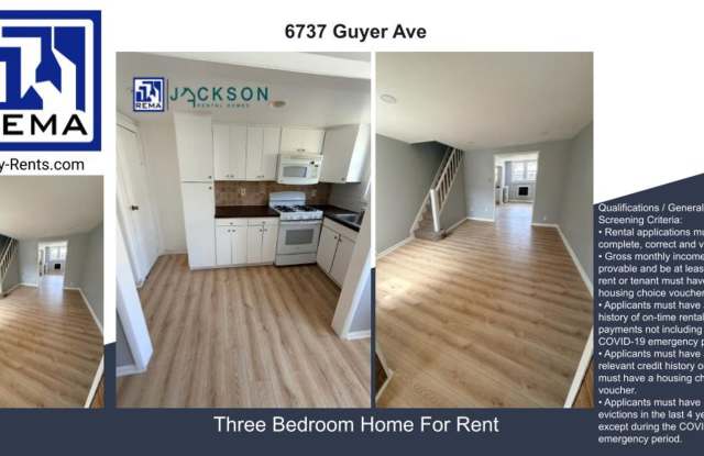 6737 Guyer Ave., 3 Bedrooms, 1 Bathroom House for $1,500/ Month Gallery 1