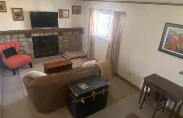 Private bedroom, bath and living room with a kitchenette in the lower 1/3 of Louisville tri-level home. photos photos