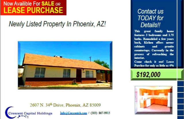 2607 N. 34th Dr. - 2607 North 34th Drive, Phoenix, AZ 85009