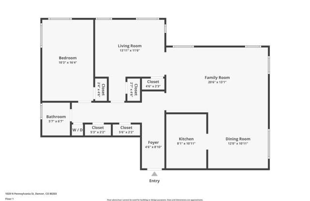 2 Bedroom Condo in Denver - 1029 Pennsylvania Street, Denver, CO 80203