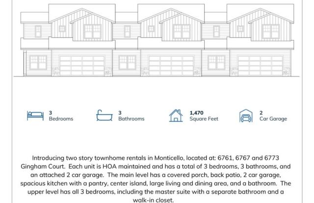 For RENT in Monticello: 3bd 3ba 2car garage avail sept 15 - 6767 Gingham Court, Monticello, MN 55362
