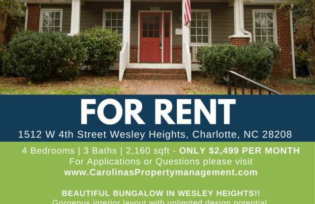 1512 West 4th St - 1512 West 4th Street, Charlotte, NC 28208