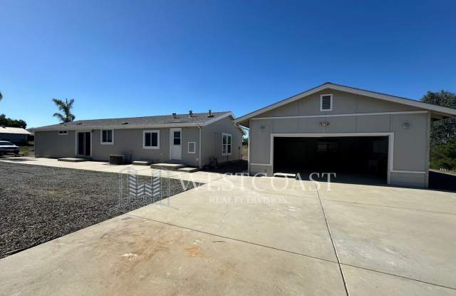 For Rent — Wine Country Home on 2 Acres Address: 41644 Valencia Way, Temecula, CA 3 Bed | 2 Bath | ~1,680 Sq. Ft. | ~2 Acres | 3-Car Garage - 41644 Valencia Way, Riverside County, CA 92592