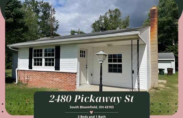 Modern  Spacious 3BR Home with Trendy Design Features and Large Yard! (INSIDE TEAS VALLEY SCHOOL DISTRICT!) - 2480 Pickaway Street, South Bloomfield, OH 43103