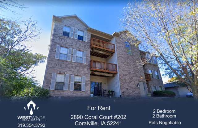 $1,325 | 2 Bedroom, 2 Bathroom Condo | Pets Negotiable | Available for an August 1st, 2025 Move In! - 2890 Coral Court, Coralville, IA 52241