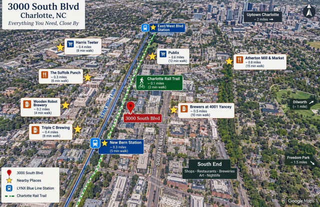 Modern 1BR Condo in South End Charlotte | Private, Updated, Steps from Rail Trail & Light Rail Gallery 3