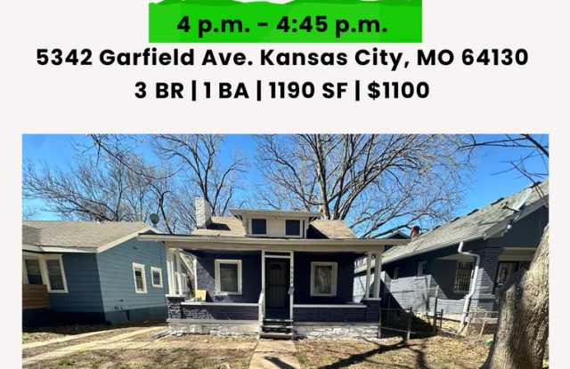 5342 Garfield | 3 BD 1 BA - 5342 Garfield Avenue, Kansas City, MO 64130