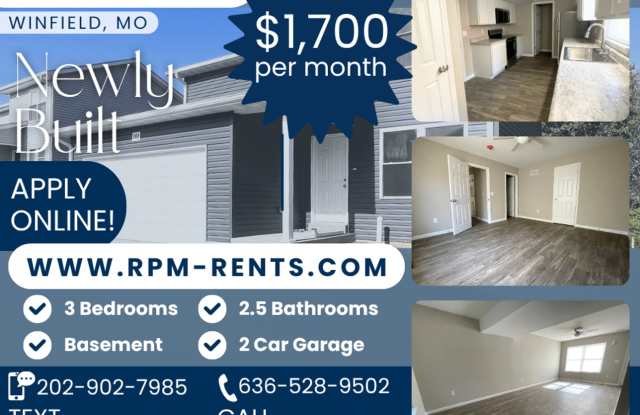 BRAND NEW!! 3 Bed 2.5 Bath house JUST BUILT for rent in Winfield, MO! photos photos BRAND NEW!! 3 Bed 2.5 Bath house JUST BUILT for rent in Winfield, MO! photos photos