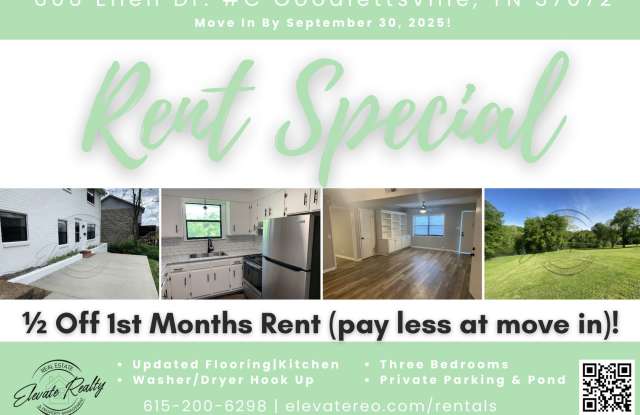 ON SPECIAL! THIS PROPERTY HAS A 1/2 OFF THE FIRST MONTHS RENT ON A 13 MONTH LEASE AND 1/2 OFF THE APPLICATION FEE! Spacious 3BR/1BA Lower-Level Apartment with Lake Views – 1170 Sq Ft! photos photos