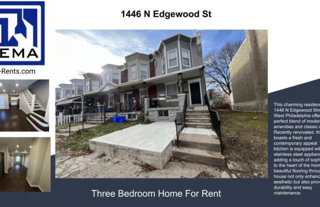 Beautiful 3 Bedroom Home - 1446 North Edgewood Street, Philadelphia, PA 19151