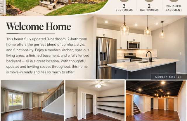 Spacious 3-Bedroom, 2-Bath Home with Finished Basement & Fenced Backyard! Gallery 1