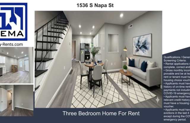Modern 3 Bed / 1 Bath Rental - 1536 South Napa Street, Philadelphia, PA 19146
