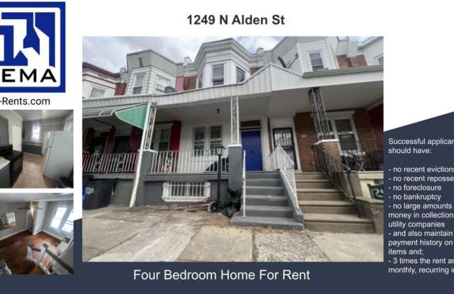 Oversized Classic Row Home w Wood Floors and Paved Backyard Gallery 1