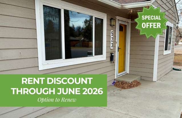 6 Month lease special, $200/mo off per month! Priced at $1795 after discount. Cute House For Rent near CSU  Old Town! photos photos