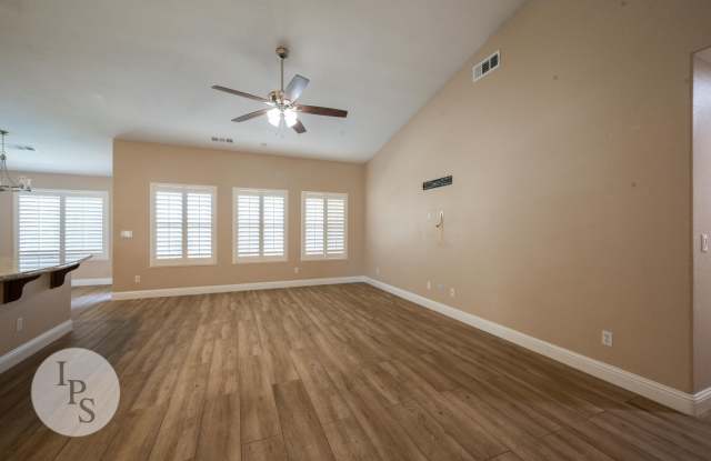 Single-story, single-family home built in 2010 with Solar, covered patio, and garage with an automatic opener. Gardener service is included. Gallery 4