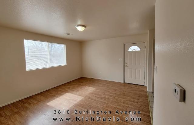 4 bed, 2 Bath, 1400 sqft with washer/dryer hookups and large shared yard and separate entrances Great location off 37th and Hwy 85, walk to elementary school, park and police dept. - 3810 Burlington Avenue, Evans, CO 80620