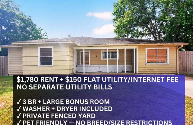 3BR/2BA Home + Large Bonus Room | Fenced Yard | Pet Friendly photos photos