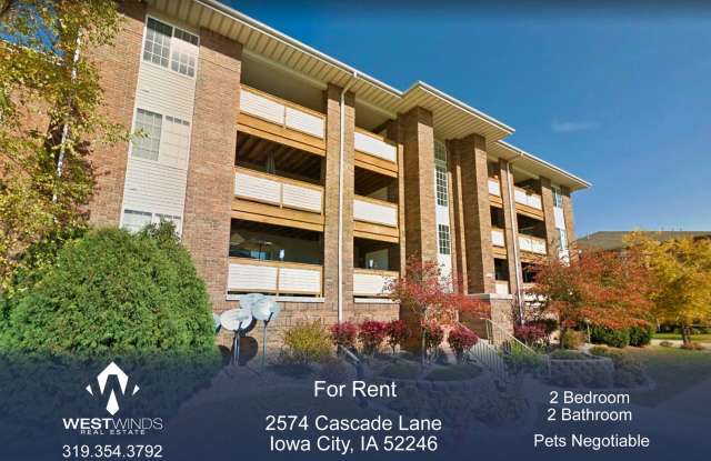 $1,450 | 2 Bedroom, 2 Bathroom Condo | Pet Friendly* | Available for August 1st, 2025 Move In! - 2574 Cascade Lane, Iowa City, IA 52246