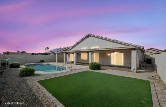 Stunning Updated Property ready for move in now!!! New paint, New flooring, Pool, Faux Grass, NO HOA!!! 1 level, 3 bedroom plus large Den/Office!!! Come quick!!! photos photos