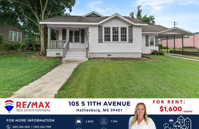 105 S 11th Ave - 105 South 11th Avenue, Hattiesburg, MS 39401