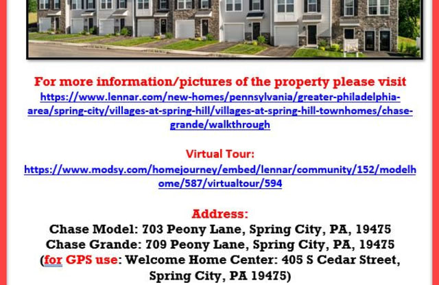 709 Peony Ln Lot 133 Grande - 709 Peony Lane, Spring City, PA 19475 709 Peony Ln Lot 133 Grande - 709 Peony Lane, Spring City, PA 19475