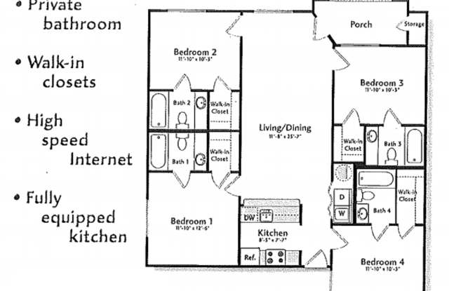 College Station - 4 bedroom / 4 bath / 3rd story condo / Pool on site. photos photos