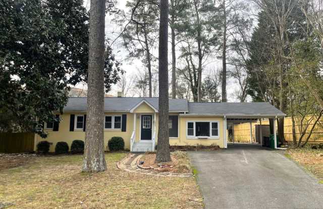 Adorable 3BR / 2BA Brick ranch situated on about 0.4-acre large flat lot with fenced backyard on a quiet street! photos photos